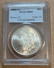 1884-CC $1 Morgan Silver Dollar PCGS 64 Free Shipping!