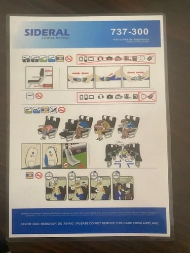 SIDERAL BRASIL B737-300 SAFETY CARD