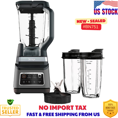 Ninja BN751 Duo Plus Blender with Auto IQ Technology, 1400 Peak Watts, Black New - Picture 1 of 11