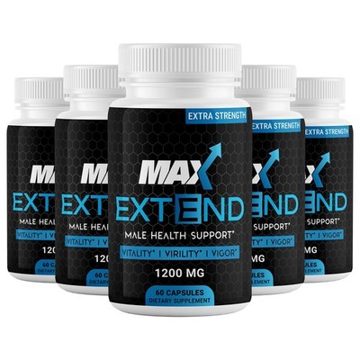 (5 Pack) Max Extend Male Health Support Pills to Boost Vitality & Performance