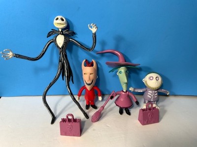 Nightmare Before Christmas Lock Shock & Barrel Action Figures NECA 2004 + Jack