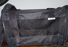 Sherpa Black Fabric Soft-Sided Pet Carrier Bag w/ Mesh, Zipper  Handles Carry