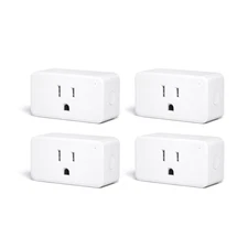Smart Plug Gen3 4 Pack, Precise Power Meter, 15A Outlets, Zigbee Repeater