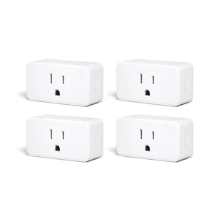 Prise intelligente Gen3 4 Pack, compteur de puissance précis, 15A Sorties, répéteur de zigbee