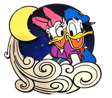Disney Pin Donald & Daisy Duck Moon June Jumbo PARIS DLP Artist Proof AP 175030