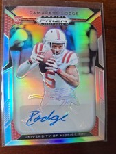 2019 Damarkus Lodge 🔥Panini Prizm Draft Rookie Auto #189 Ole Miss Football Card