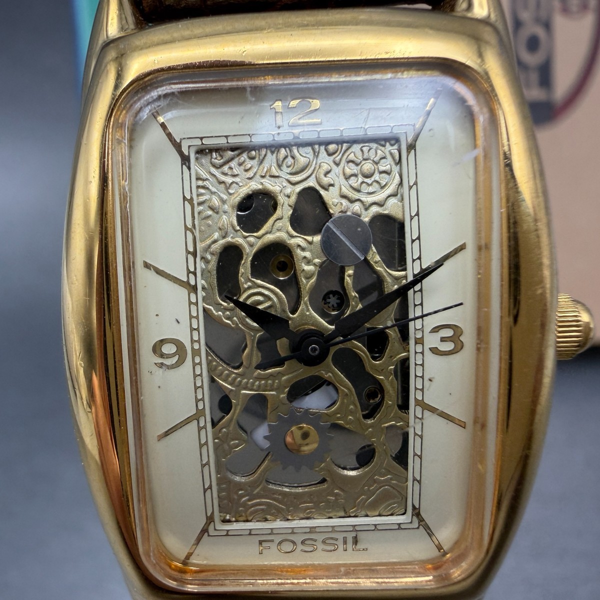 Relic gold tone cream ivory box watch by fossil 58e51df5-c3b6-4df5-a12f-  main image 2