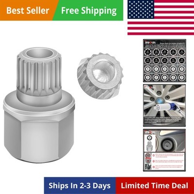JEUCLEL 34/18PT Wheel Locking Nut Key - BMW Compatible, Anti-Theft