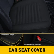 Black Leather Car Seat Cover Set Full Surround Universal Interior Accessories