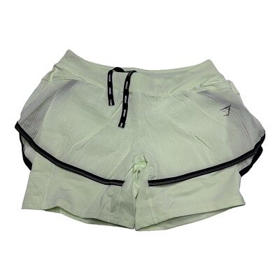 Gymshark Training Shorts Women's Size M Speed Running 2 in 1 Cucumber Green