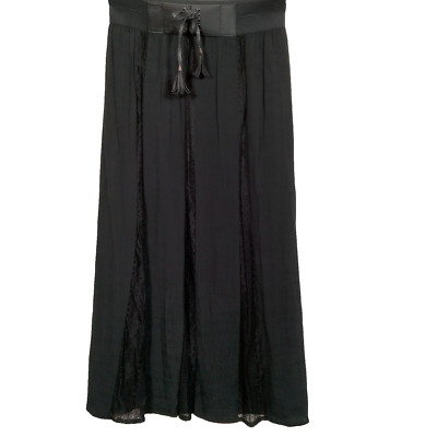 NOBO No Boundaries Skirt XL Black Maxi Lace Up Vampire Goth Dark Fairy Witchy