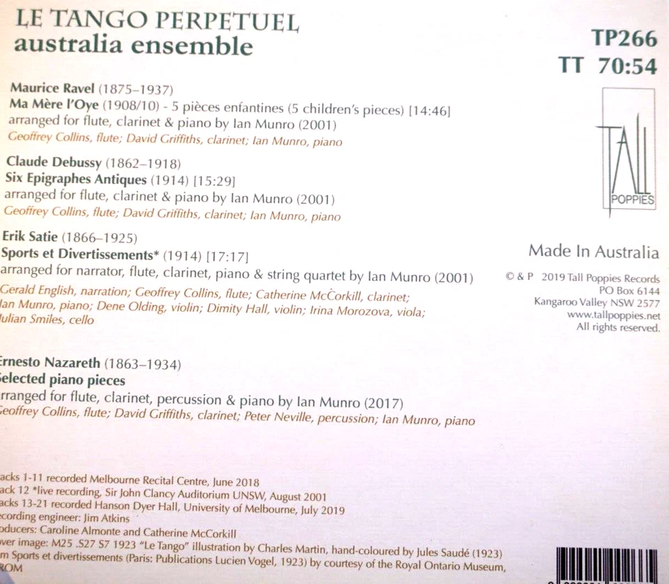 Le Tango Perpetuel - Australia Ensemble - CD, VG - Image 2 of 2