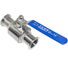 US STOCK 1.5 inch 1-1/2" Sanitary Ball Valve Tri Clamp with Ferrule SS 316
