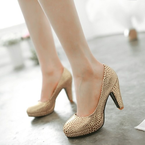 ladies leopard print heels