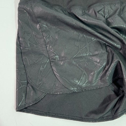 ATHLETIC Big Girls Running Shorts Black Paint Splatter With Liner, Sz XL(14-16) - Picture 5 of 10