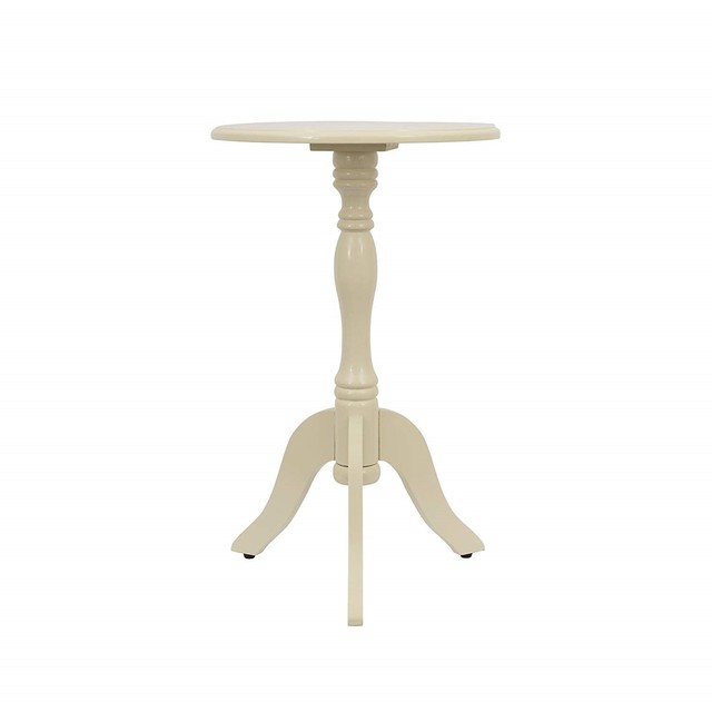 Wood Pedestal Table Rustic End Vintage Accent Small Coffee Round