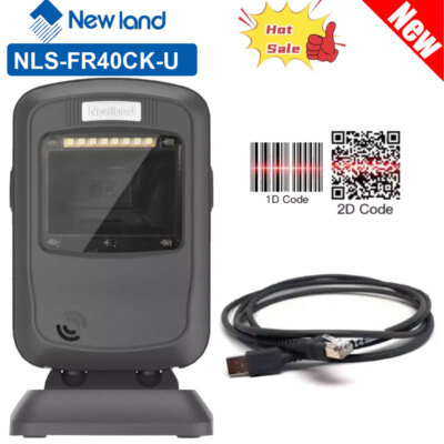 Newland FR4080 NLS-FR40CK-U 1D/2D Corded Desktop Barcode Scanner w USB Cable