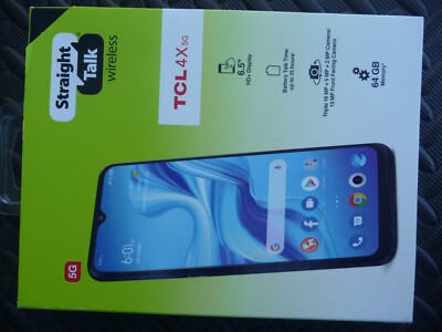 STRAIGHT TALK TCL 4X 5G 64GB - BRAND NEW PREPAID PHONE No Credit Check Required