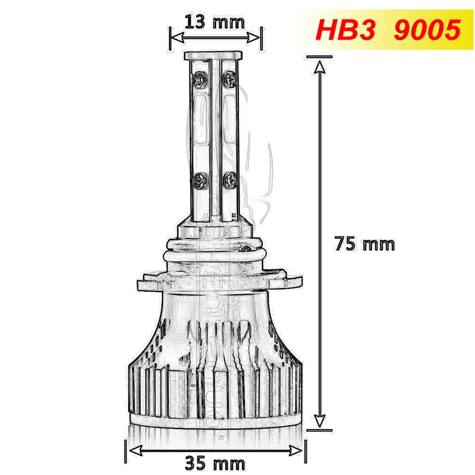 Kit combo de lâmpadas de neblina Hi/Lo farol de LED para Saturn Outlook 2007-2010 6000K - Imagem 2 de 4