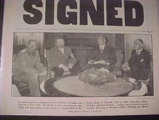 VINTAGE NEWSPAPER HEADLINE~ GERMAN MUSSOLINI HITLER NAZI SIGN WAR PACK WWII 1938