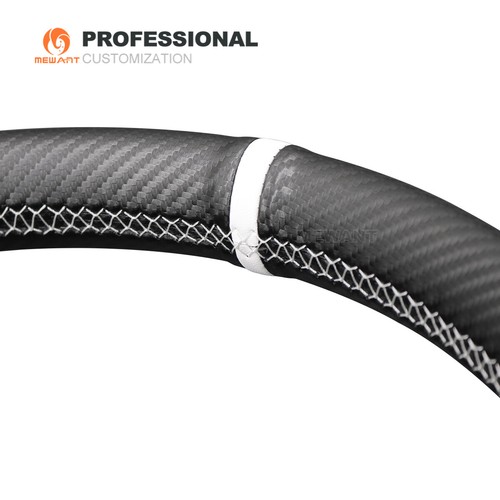 Real Leather PU Carbon Fiber Steering Wheel Cover for Seat Leon Ibiza Alhambra - Bild 6 von 9