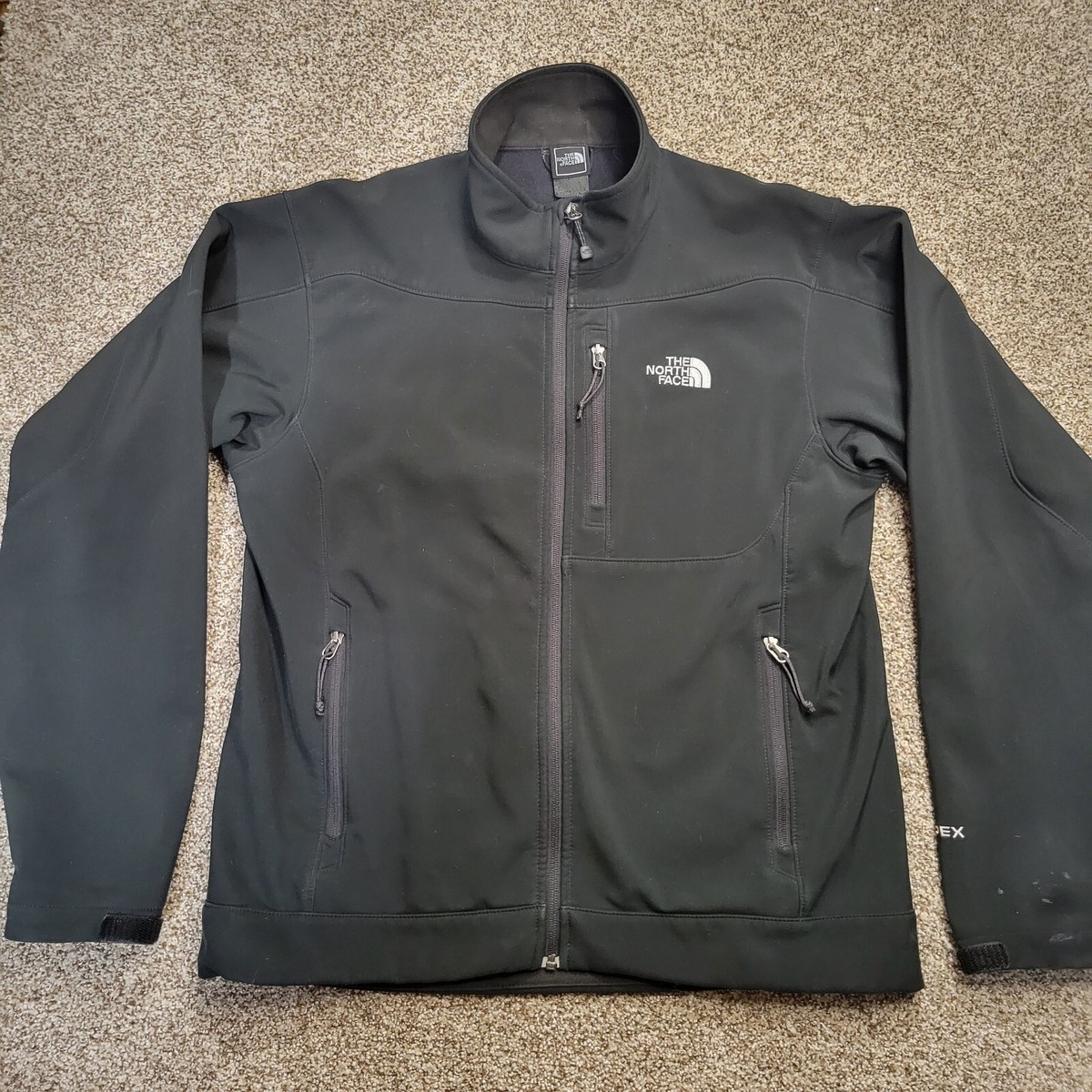 The North Face Mens Sz L Apex Bionic Softshell Black Jacket