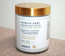 Truly Beauty Vanilla Baby Shimmer Body Butter 6.7oz 198mL Full Size Moisturizer
