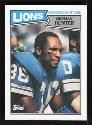1987 Topps #325 Herman Hunter Rookie Detroit Lions | eBay