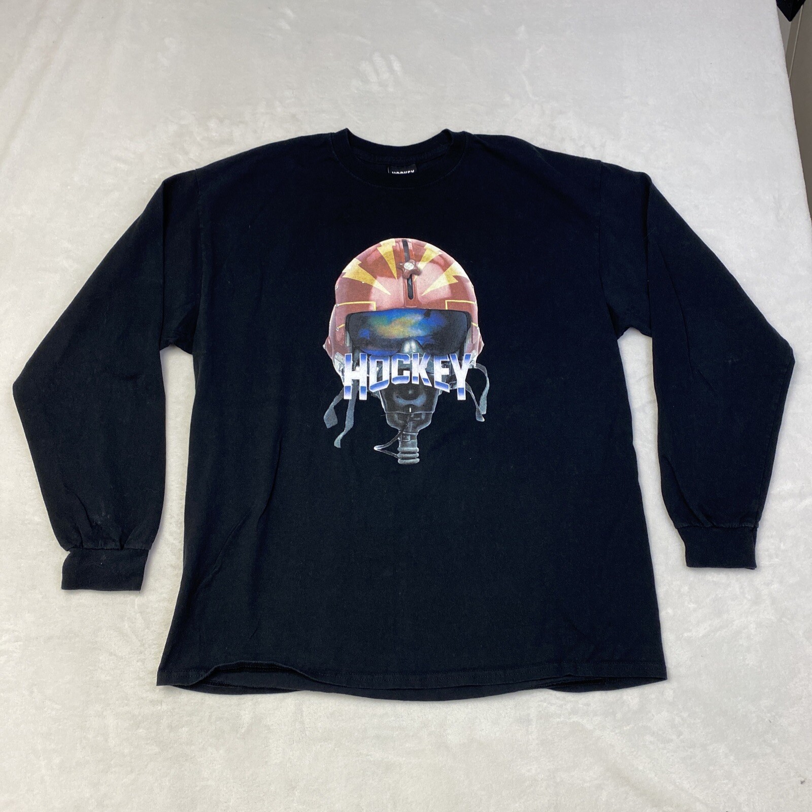Eject Long Sleeve Graphic Tee Size Xl Black T-shirt