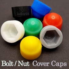 Hexagon Nut / Bolt Cover Caps Plastic Dome Protection Hat 7-19mm Various Colours