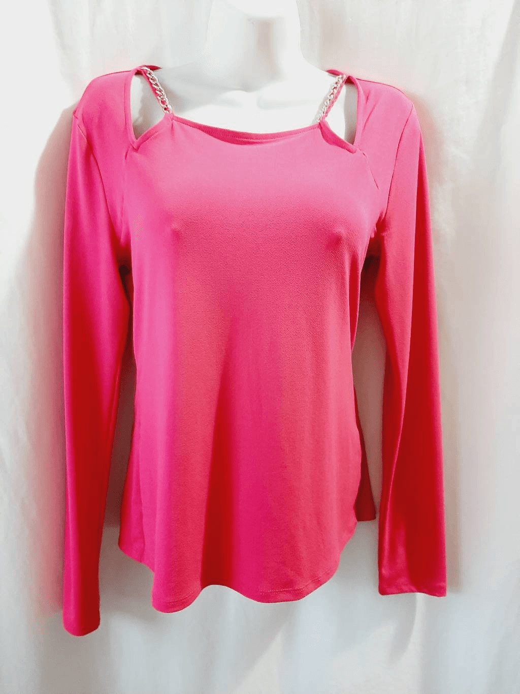 Bold Elements pink open shoulder gold hardware cu… - image 1