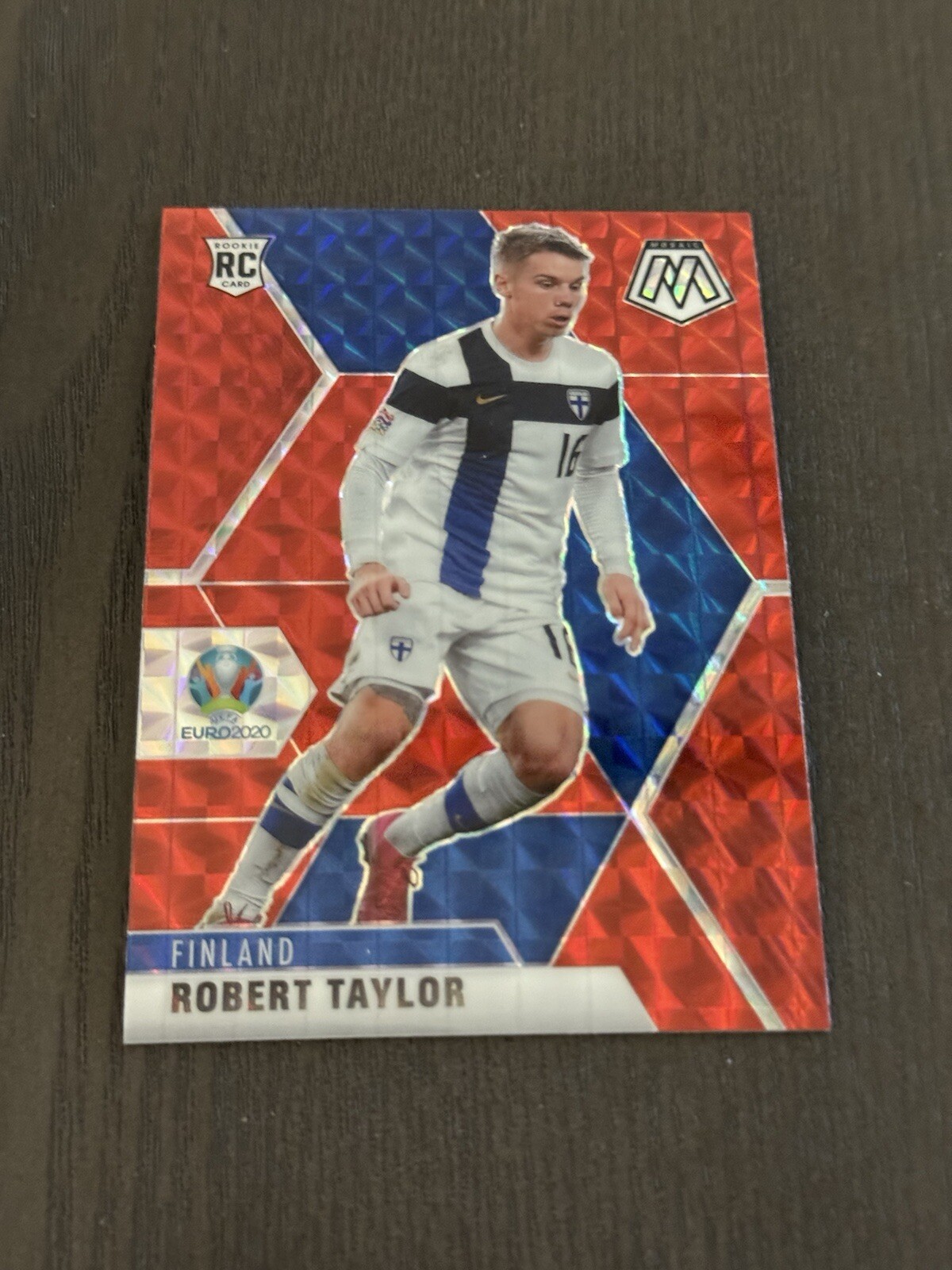 2021 Panini Mosaic UEFA Euro 2020 Red Mosaic Prizm Parallel SP #47 ROBERT TAYLOR