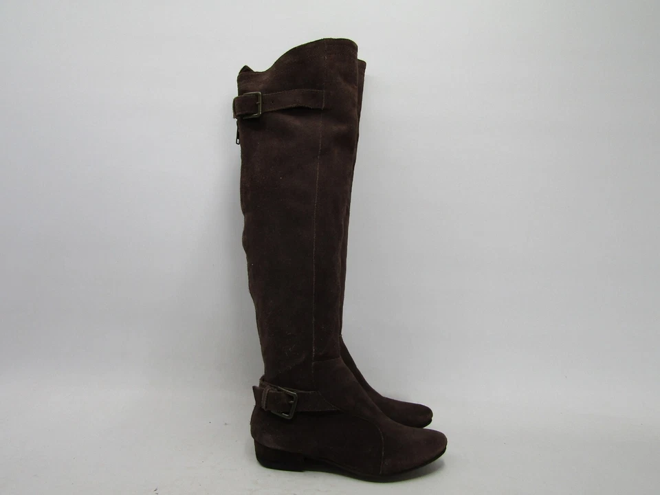 Joie 女式 35 欧元棕色麂皮绒拉链扣及膝时尚靴短靴 — 第 3/4 张图片