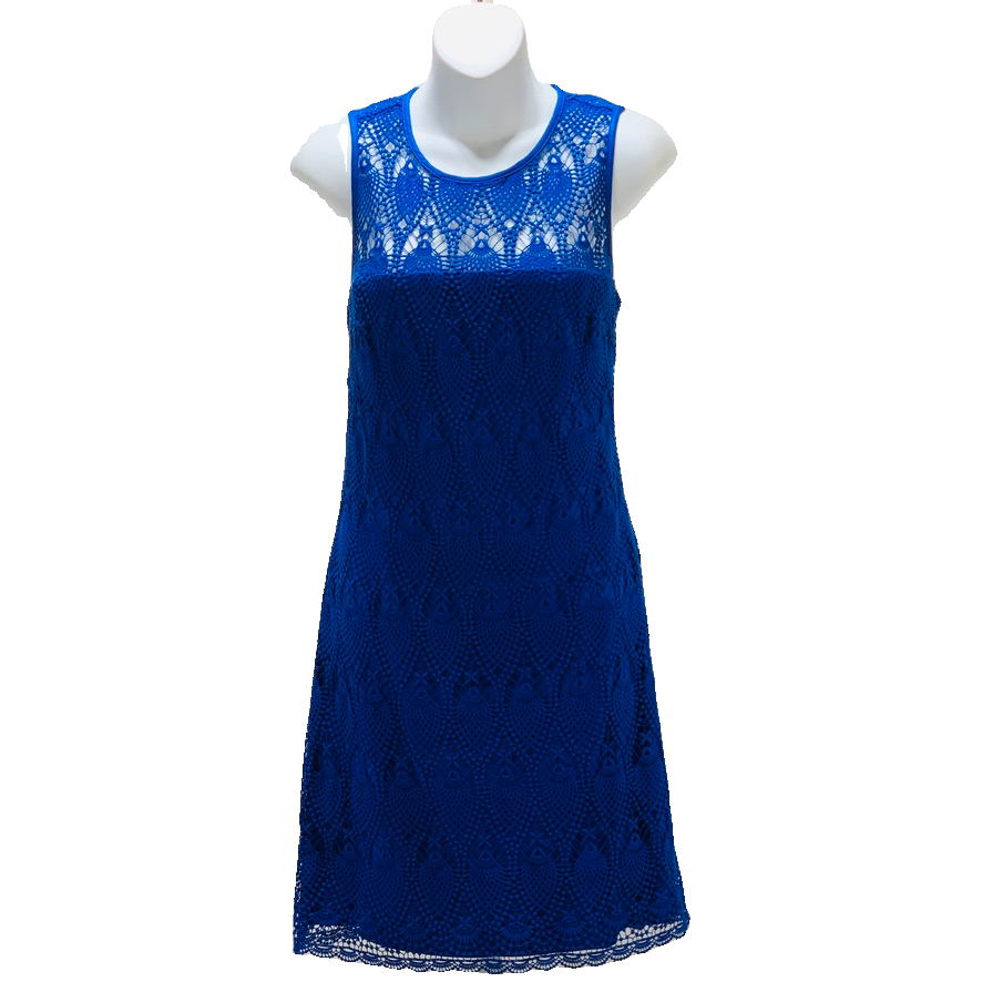 Trina Turk Dresses Womens Size 8 Sleeveless Cotton Crochet Lace Cocktail  Dress