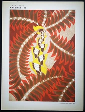 1930,ORIGINAL ÉMILE-ALAIN SÊGUY RARE ART NOUVEAU HANDCOLOR POCHOIR PRISMES UV7