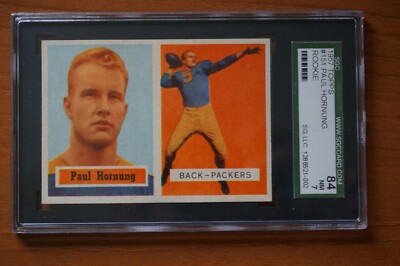 1957 Topps #151 Paul Hornung RC Rookie HOF Packers SGC 7 ''Greatest player...''