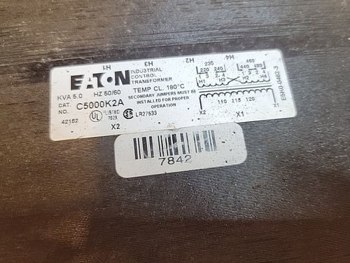 Eaton C5000K2A, Industrial Control Transformer, 5000 VA - Picture 14 of 14