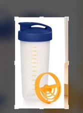NEW TUPPERWARE 20oz QUICK SHAKE CONTAINER MIXER Formula Navy Blender Protein Blu