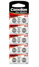 80 Pk Camelion AG10 LR1130 389 390 L1131 LR54 D389 Alkaline Button Cell Battery