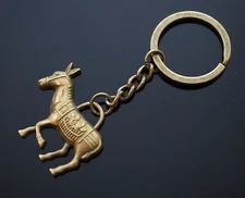 Donkey Burro Jackass Mule Bronze Charm Keychain Key Chain Funny / Love Gift