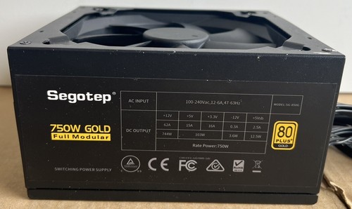 GREAT SHAPE Segotep 750W Gold Full Modular Switching Power Supply SG-850G - Afbeelding 2 van 7