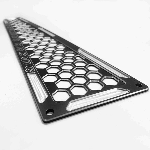 CNC Billet Side Air Vent Intake Grille Grill Bezel RZR XP1000 Black Powdercoat - Picture 5 of 6