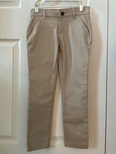 Girls Uniform Pant size 8 Slim - OLD NAVY - Taupe with front pockets- Zipper