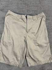 O  Neill Shorts Mens 32 Beige Bermuda Flat Front Woven Viscose Blen