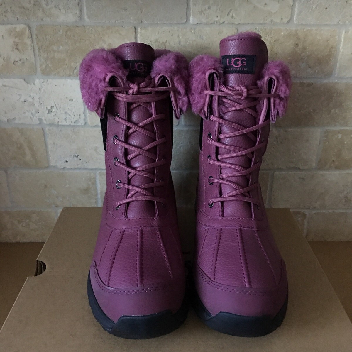 UGG Adirondack III Velvet Bougainville Waterproof Leather Snow