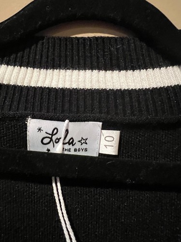 Lola and the boys brand new black cardigan with butterfly appliqués size 10 - Picture 5 of 7