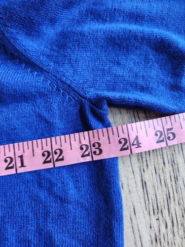 Foxcroft Sweater XL New NWT Blue Cashmere Mens Pullover V-Neck Foxcroft - Picture 4 of 5