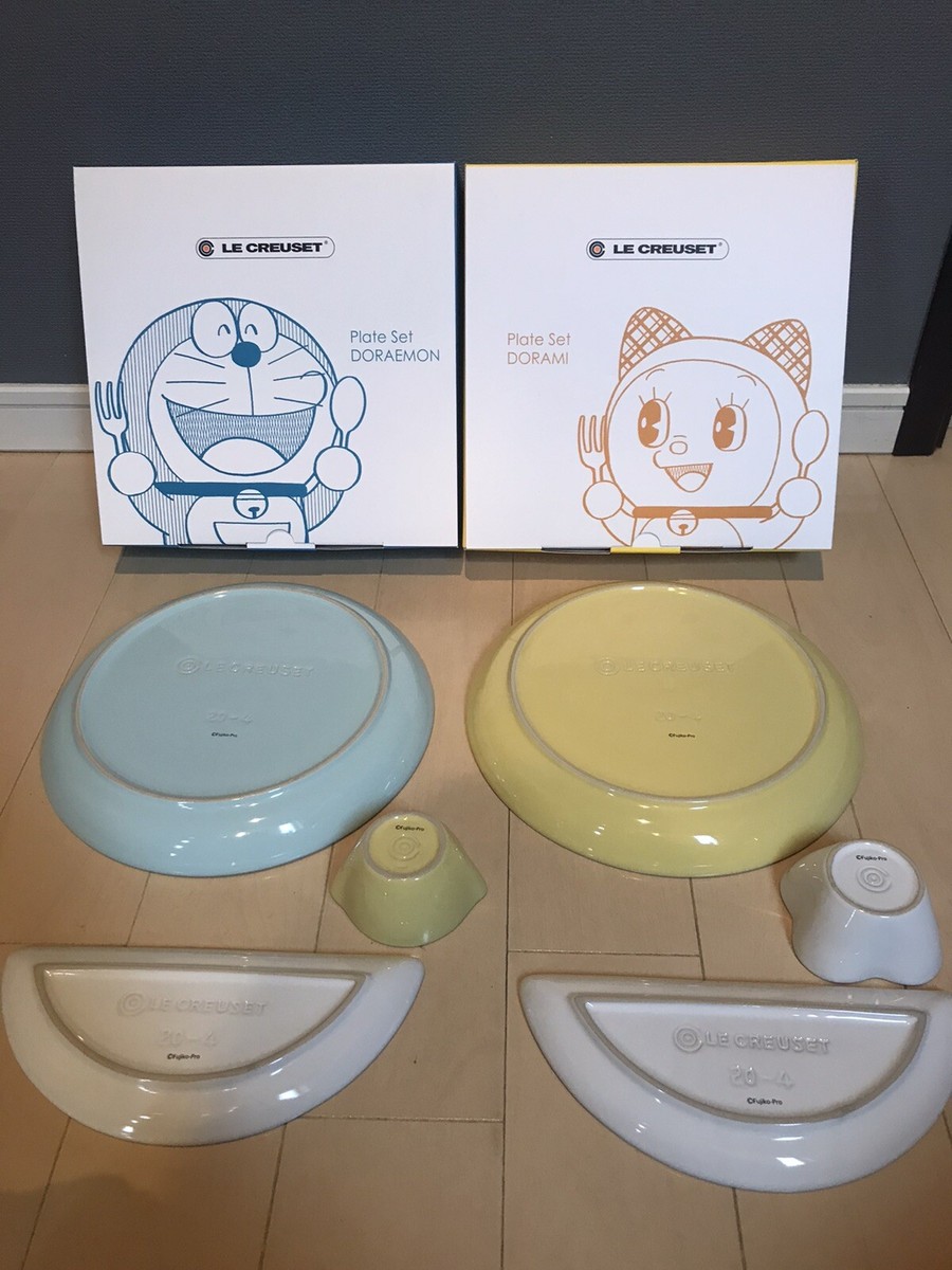 食器 LE CREUSET Plate Set DORAMI Le Creuset Plate Set Dorami Doraemon 50th Anniversary
