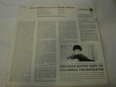 Bergen Sings Morgan POLLY BERGEN VINYL LP ALBUM 1957 COLUMBIA