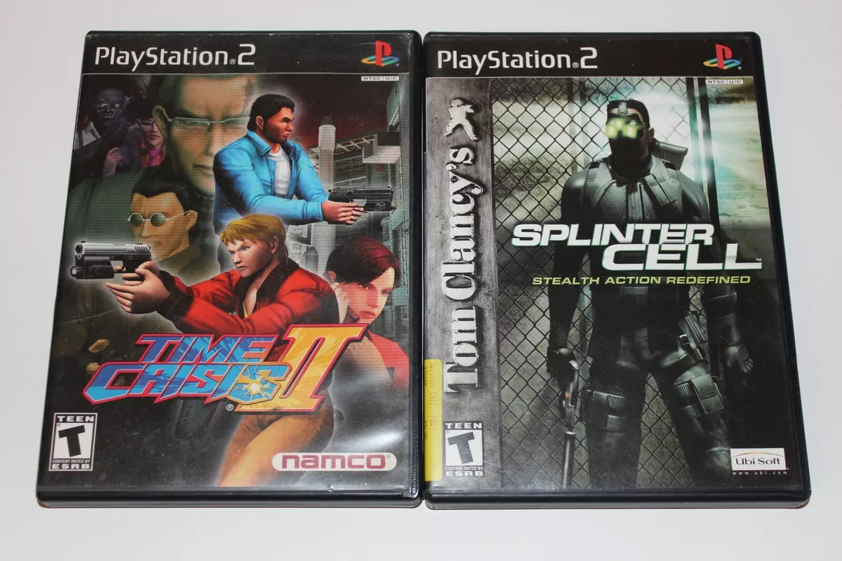 Lot of 2 Sony Playstation 2 Games Time Crisis II & Splinter Cell PS2